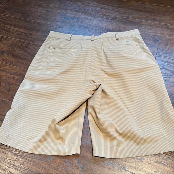 Nike Golf Dri-Fit Khaki Performance Shorts with White Pinstripes | 34 - M - Picture 4 of 7